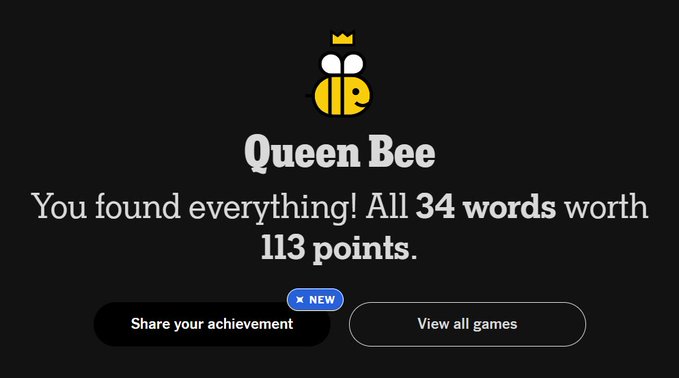 Ragarath98's tweet photo. Day 375 - 378: Having some Saturday's fun...
#spellingbee #Nytspellingbee  #nytsb #hivemind https://t.co/tLjHfECCjb