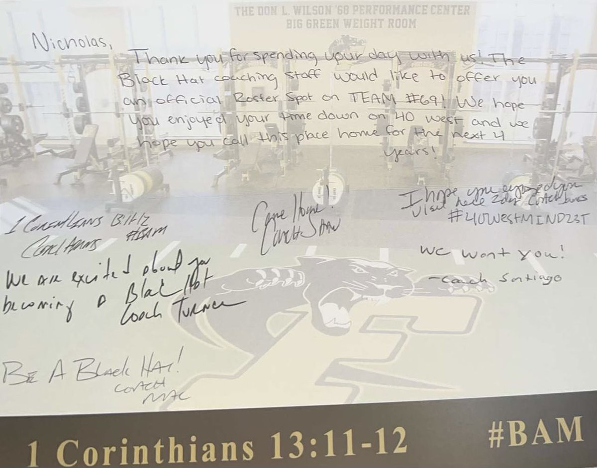 After a great visit I’m blessed to receive an offer from Ferrum 🎩 <a href="/FerrumFootball/">Ferrum Football</a> @_CoachMartin_BH <a href="/coachcadamsFC/">CLEIVE ADAMS</a> <a href="/coachjtmcgee/">Josh McGee</a> <a href="/next_fb/">Reagan Football Recruiting</a> <a href="/BerlingerBob/">Bob Berlinger</a>