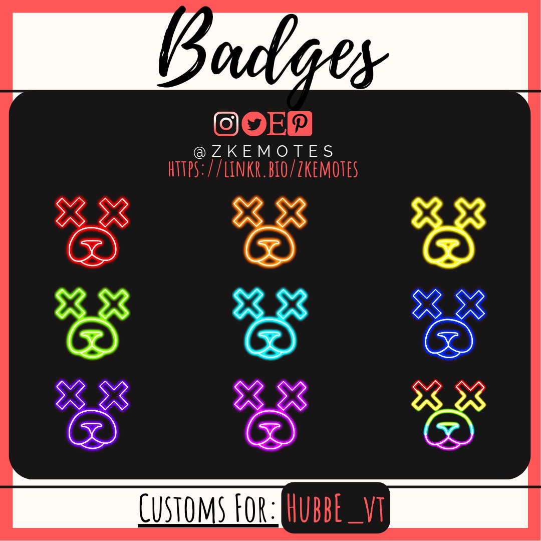Zkemotes's tweet photo. Custom badges, made for a client. They turned out super cute 🥰 Follow me on socials or find me on Ko-fi to get your own! Links in Bio ❤️
#twitch #twitchaffiliate #twitchstreamer #twitchvtuber #twitchemotes #emotes #commission #commissionsopen #discord #discordemotes https://t.co/D4xZBPmBni