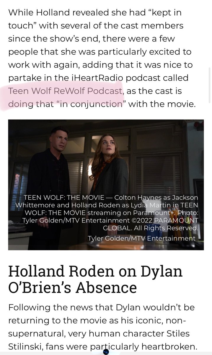 Hi!! It has come to our attention that in December <a href="/J14Magazine/">J-14 Magazine</a> published an article listing us as the podcast hosted by the wonderful <a href="/hollandroden/">holland roden</a>. While we would be honored to share a mic with her, we want to set the record straight that her project is unrelated. Much love ❤️