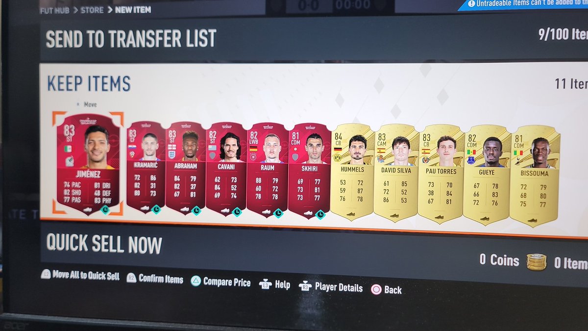 GWTH20's tweet photo. @EASPORTSFIFA @EA I opened my 81+×11 and this is what I got???? https://t.co/TaEjEMwcKv