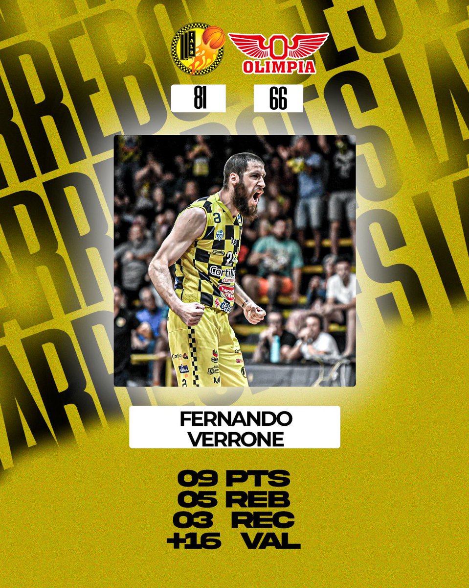 #LUB 🇺🇾- FERNANDO VERRONE el factor “X” una vez más resultó clave en la enorme victoria de <a href="/LarreOficial/">Larre Borges</a> 🆚 <a href="/CAOlimpia/">Club A. Olimpia</a> , <a href="/LUB_Uy/">Liga Uruguaya de Básquetbol</a>
