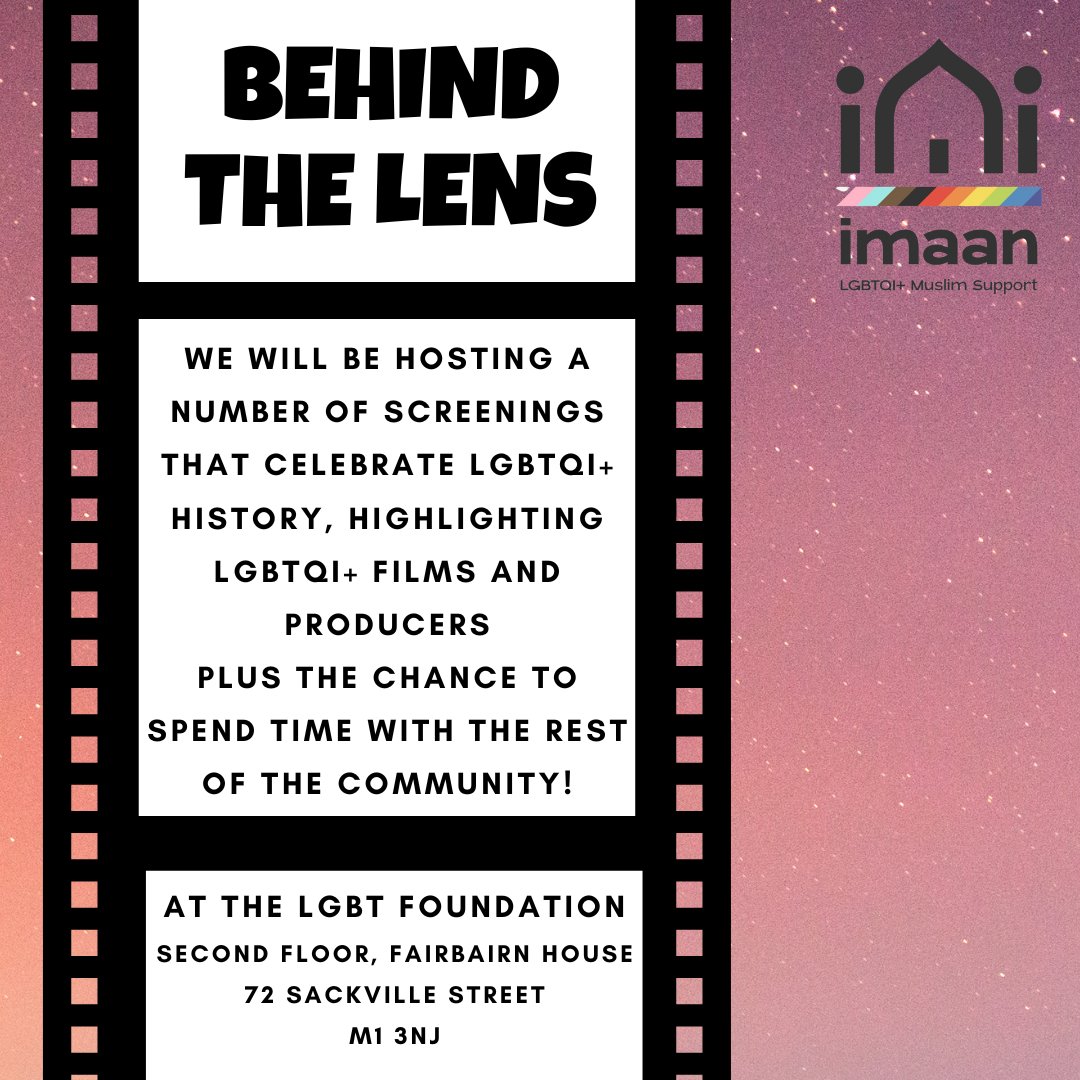 We're kicking off #LGBTHM by returning to the @LGBTfdn for some film screenings! Join us as we explore LGBTQI+ history behind and through the lens, and then catch up with the rest of the community. Sat 4th Feb, 1pm to 4pm. We're thrilled to be back in Manchester! 🐝