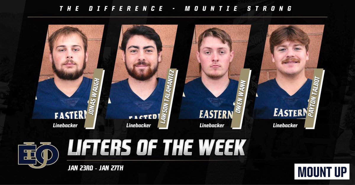 Linebackers Setting the Standard in the Weight Room! Mountie Strong! #mountup