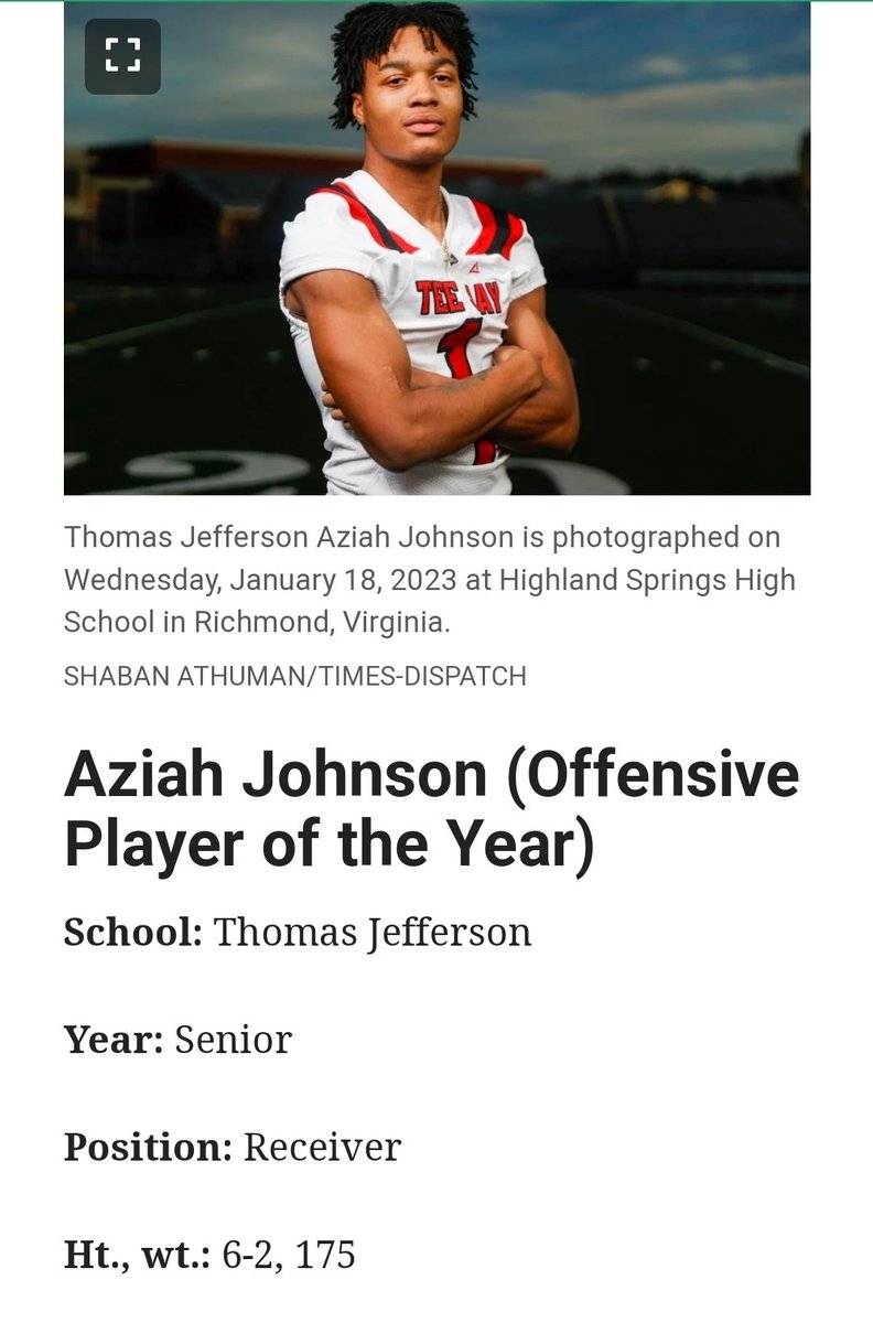 1st-Team All Region WR &DB All-Region OPOY All-Region DPOY Regional Player of the Year 1st-Team All-State WR/DB 1st-Team All-Metro All-Metro OPOY Committed to @MSU_Football for the fall. We are not just proud of you as an athlete but as a great young man. Now, GO EAT!!❤️💎💪🏾