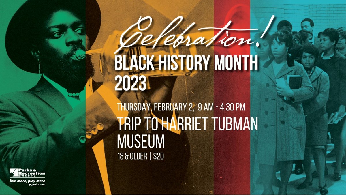 pgparks's tweet image. Discover the strength, courage, and determination of the remarkable Harriett Tubman. Celebrate Black History Month by traveling with us to the Harriet Tubman Museum. Don't miss out on this opportunity, there is still time to register! 

Register here - bit.ly/3DcMNNQ