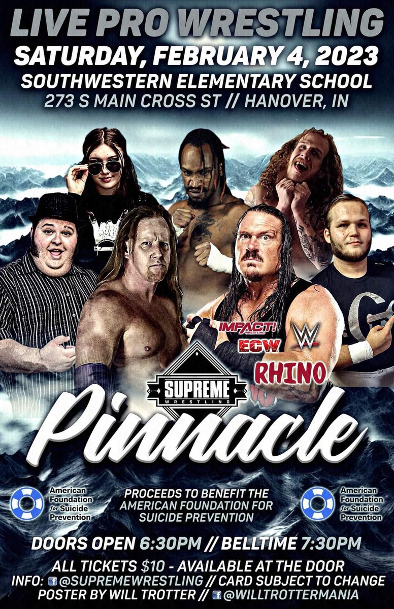 Great wrestling for a great cause! #prowrestling #SuicidePrevention #Rhino #guywithshorterhair