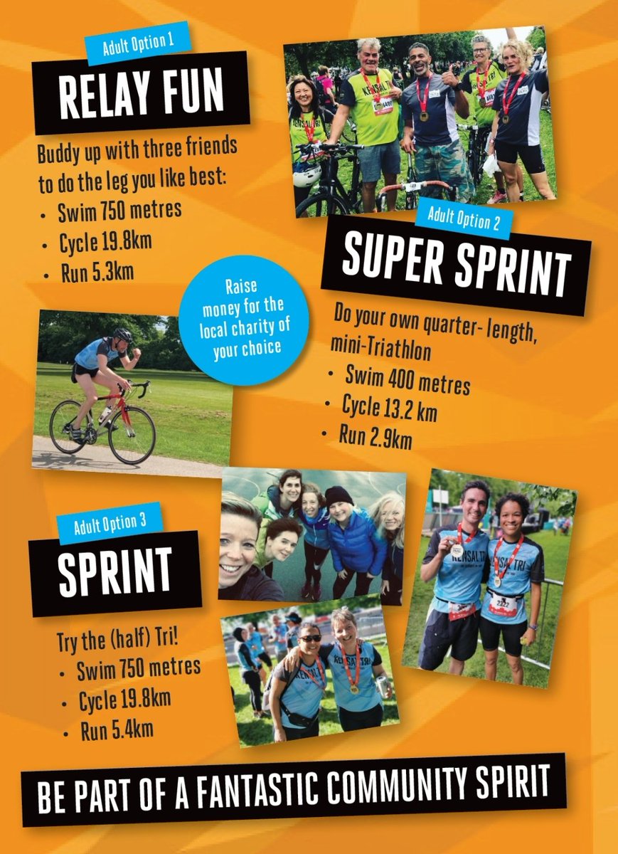KensalTri's tweet photo. We're back! The future is now ORANGE &amp; we've free/discounted local fitness ops to offer you. Reserve a place @BlenheimTri but decide/pay us later at https://t.co/ekWcq2UsJv. Big thanks, as always, to Martin Sharrocks for amazing design #kensaltri #kensalrise https://t.co/7HJ4BoebOX