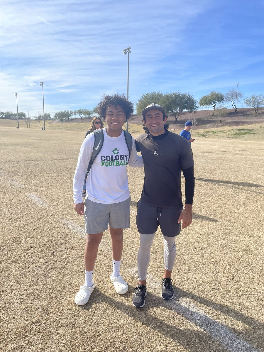 BusheyMicah's tweet photo. Had a great time with Coach Grant with #firstdowntraining in AZ! #highschoolfootball  #football #CollegeFootball #QB #Arizona #Alaska https://t.co/RmZUK1ca9Q