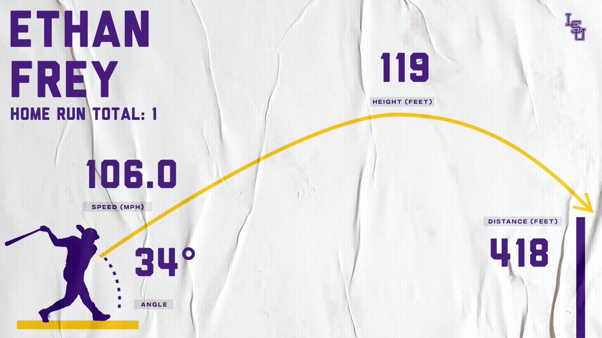 Ethan Frey over the bleachers in left