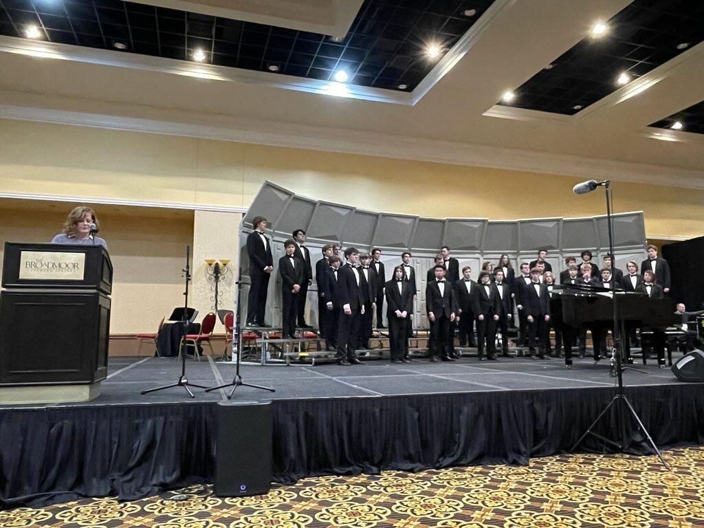 So honored to present out Tenor-Bass choir at the Colorado Music Educators Assn conference today. Ad always the choir made us Wildcat Proud