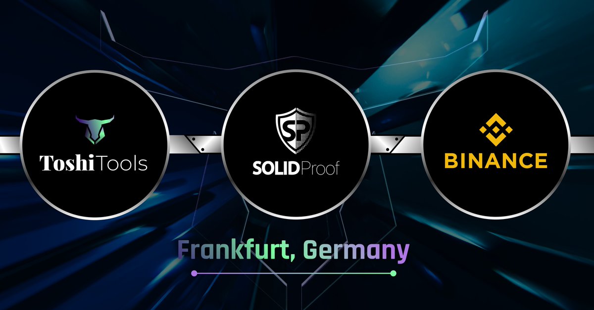 Toshi_Tools's tweet photo. We would like to thank the @Binance staff, aswell as all project representatives, for making yesterday's meet-up in Frankfurt possible! 

Also big thanks to @SolidProof_io for welcoming our OG's warmly to the first real-life event #ToshiTools has attended!💚

(1/2) https://t.co/eIBYtr0hyE