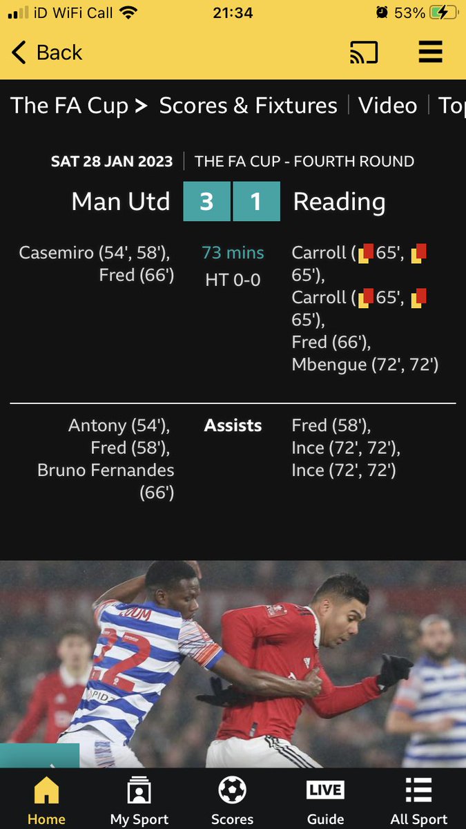 TJohns85's tweet photo. So what is the score? #bbcsport #bbc #MUNREA #insidethematrix https://t.co/S5ejwCZH9q