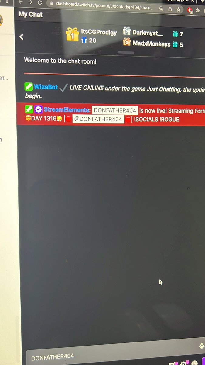 DONFATHER404's tweet image. DAY 54 ON @tiktok_us LIVE 

DAY 1316 ON @Twitch LIVE 

😂😂😂