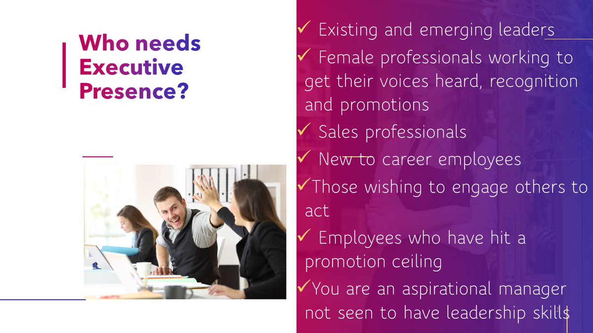 colettecoaches's tweet image. Questions - Who needs Executive Presence?
Answer - Anyone who wants to inspire confidence.
#ExecutivePresence #ProfessionalImage
