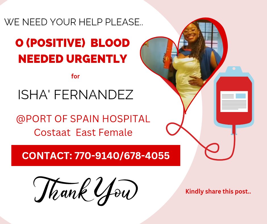 jdrg1818's tweet photo. Hi everyone...my niece is in urgent need of O positive blood. Anyone willing to donate , pls contact us via the numbers on the post. Thanks for the support. Pls share this post. @isha_fernandez https://t.co/y8ib5TRyyr