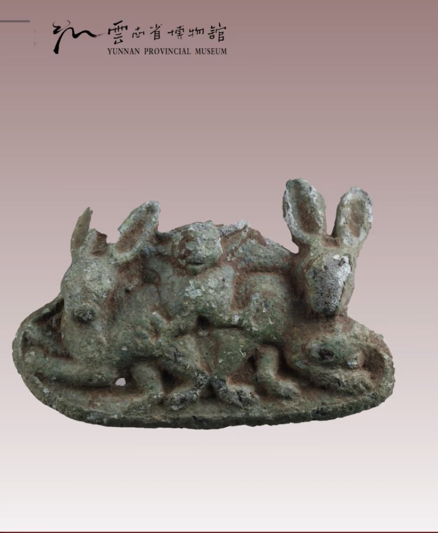 CGMeifangZhang's tweet photo. The painted wooden wine pot which originated from the Western Han dynasty (206BC) was unearthed in Kunming. The rabbits make the pot lovely and lively. #HiRabbit #RABBIT2023 #SPRINGBREAK https://t.co/SclFngYLJx