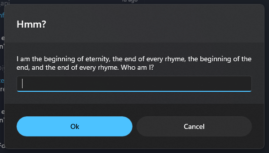 FeniceWindows's tweet photo. Ever found this dialog in Fenice? Wonder what's the answer 🤔 https://t.co/WCsODzUBiZ