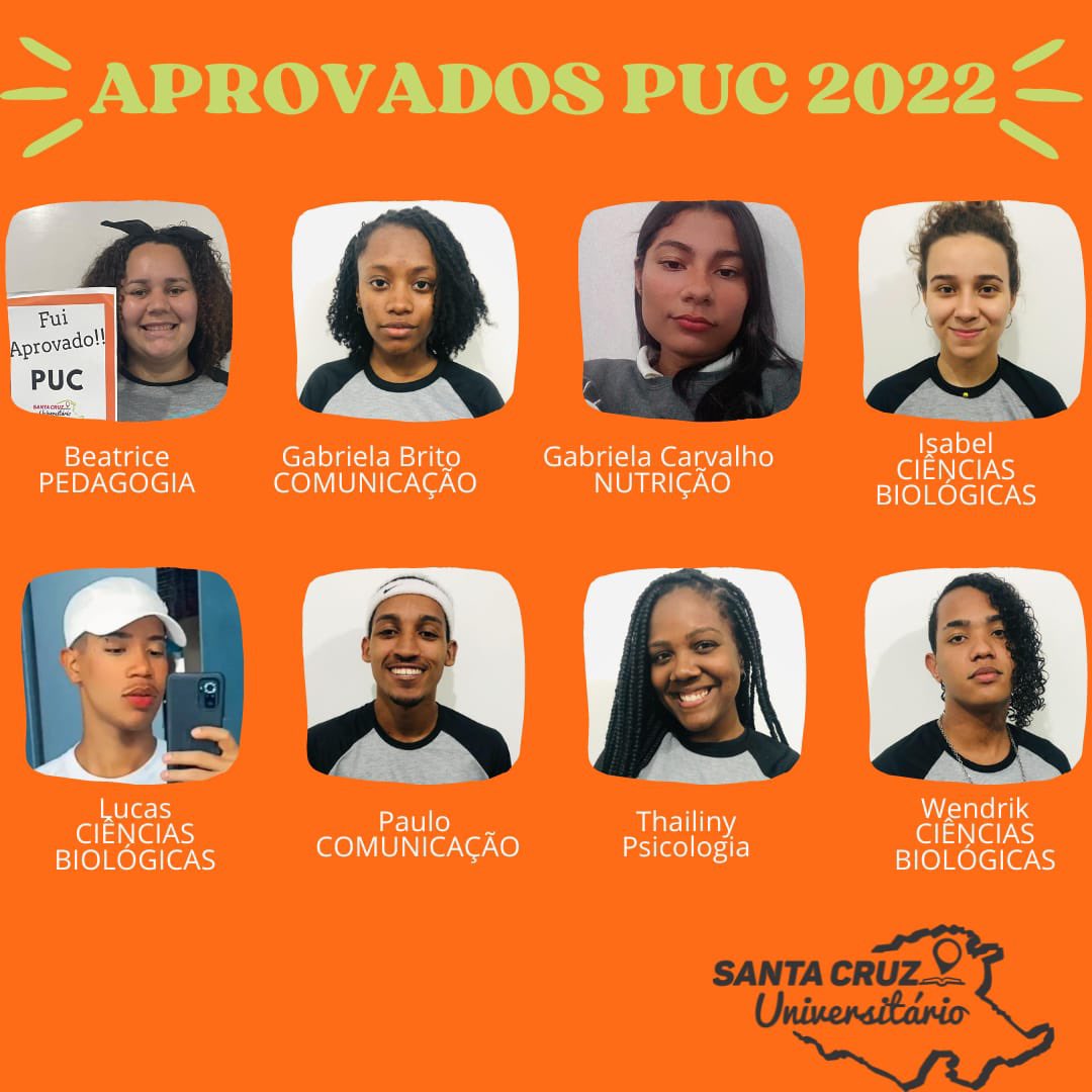 SantaCruzUnive2's tweet photo. A postagem que mais gostamos de fazer! As aprovações de nossos alunos. 🥳

O ano de vestibular é um desafio para todos. E voltando das aulas remotas, o desafio é maior ainda.

Parabéns, queridos! 🥳🥳

#stauniversitario #puc #vestibulandos #turma2022 #aprovações https://t.co/scVNRztMCk