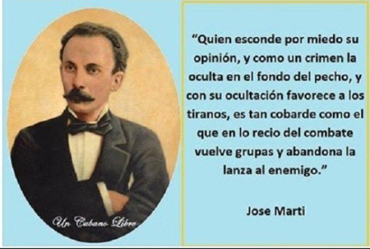 'No hay dicha sin honra y sin patria'
José #MartiVive #CubaViveEnSuHistoria #GranmaTriunfa