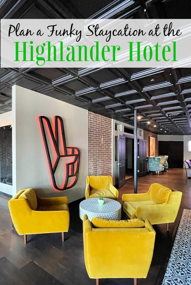 Book a Funky Staycation at the Highlander Hotel in Iowa City, IA - go.shr.lc/364oxzJ via <a href="/FlintKaty/">Flint & Co</a> <a href="/highlander_ic/">The Highlander Hotel</a> #thisisiowa #MWTravel #iowagetaway