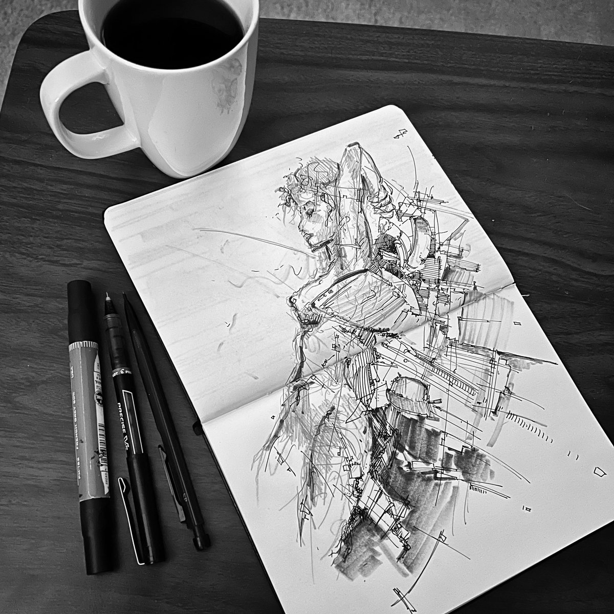 falloutstudio's tweet photo. 01.28.23 #coffeesketch ~
.
#art #architecture #inksketch #pencilsketch #mixedmedia #figurefield #quicksketch #sketchbook #sketchaday #drawing #draweveryday https://t.co/18eA0gwboY
