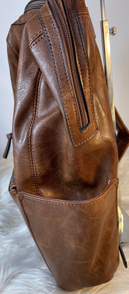 artisan_pure's tweet image. Brown Backpack with Front Zippered Pocket-Brown-XL for Student/Work etsy.me/3q1qQu9 #Etsy #ArtisanPureSkinCare #DurableBackpack