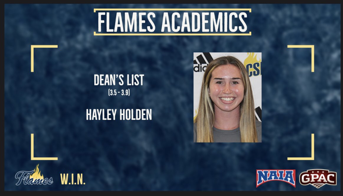 When coach misses your name on the list - you get your own graphic! Congratulations <a href="/hayleyholden02/">hayley holden</a> on being named to the Dean’s List!