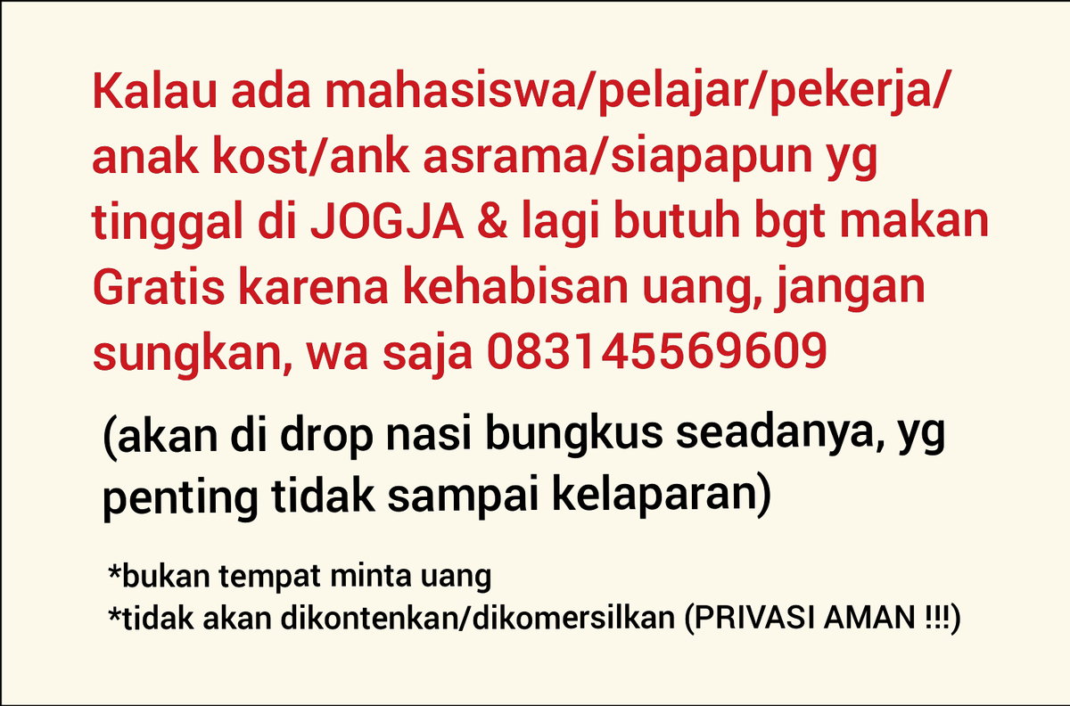 nasidaruratJogj's tweet photo. @kompascom Buset 500Trilyun ga tuh. 
Aku pegang 100 ribu, beli nasi, udah jadi 12 bungkus buat mereka yg urgently butuh bgt 🥲 https://t.co/UC4xDvDaaO