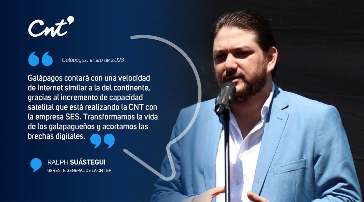 ✅Con una visión de rentabilidad social, colocaremos una antena de recepción satelital, para que #Galápagos acceda a Internet de alta velocidad.
Nuestro compromiso con los ecuatorianos nos impulsa a generar proyectos que incrementen la conectividad en todo el país.🇪🇨