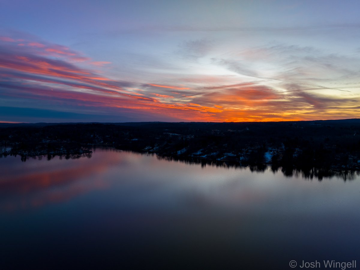 This evening's spectacular sunset over Indian Lake in Worcester! @VisitCentralMA  @VisitMA  @masslivenews #visitma #mylocalma #worcester #drone #dji #sunset #mavic3 #newengland #igworcester #igworcesterma #ignewengland #dronelife