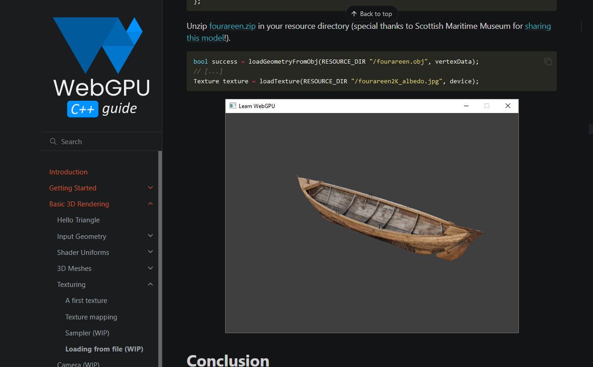 I believe that #WebGPU can become a default graphics API even for #desktop applications, as it is:

🔹Cross-platform
🔹Standard
🔹Future-oriented
🔹Performant

So I've started working on a tutorial series about how to use it in C++!

➡️eliemichel.github.io/LearnWebGPU

Feedback wanted! 🙏