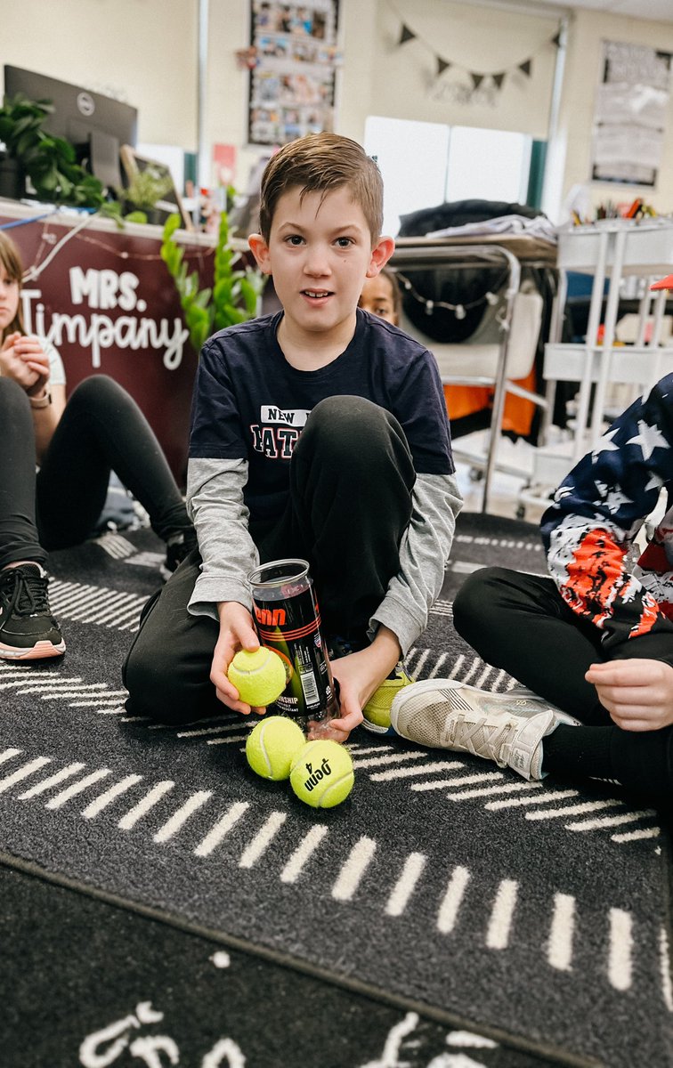 During morning meeting, students got to share what they like to do in their spare time, using tennis balls to represent their main ideas. 🎾🎾🎾

<a href="/myfriendsinfif1/">myfriendsinfifth</a> <a href="/AhernMiddle/">Ahern Middle School</a> <a href="/responsiveclass/">Responsive Classroom</a> 

#responsiveclassroom #empoweringwriters #morningmeeting #learnwithahern
