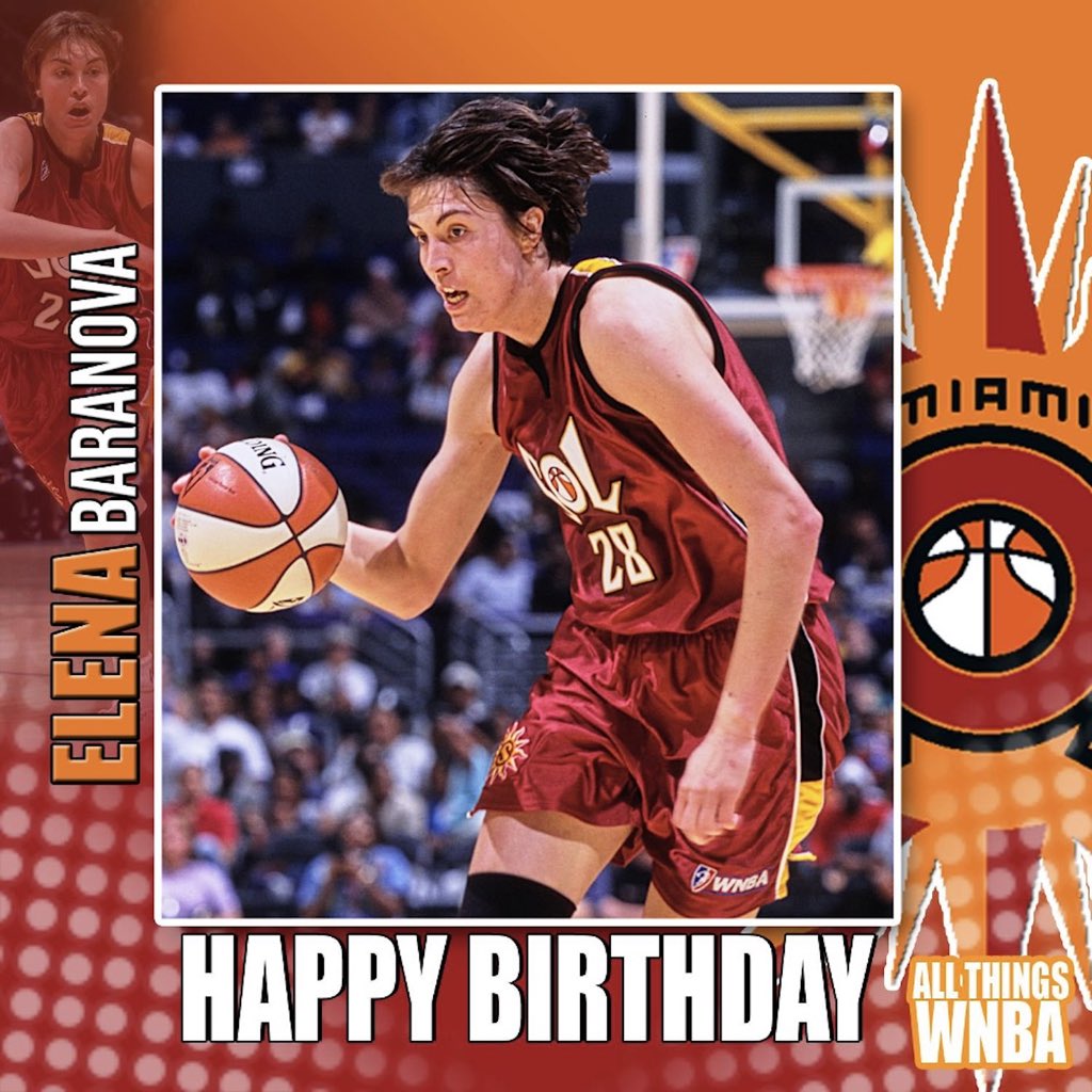 AllThingsWNBA's tweet photo. Happy Birthday to 2002 #WNBA All-Star with the #MiamiSol, Elena Baranova!!! π§‘π₯³
Representing the Soviet Union:
1991 EuroBasket π₯
Representing Russia π·πΊ:
2004 Olympic π₯
2x #FIBAWWC π₯ (1998, 2002)
2003 EuroBasket π₯
2001 EuroBasket π₯
2x EuroBasket π₯ (1995, 1999)
#WNBABDAY https://t.co/jlE4D6L9TX