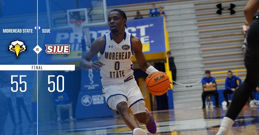 MSUEagles's tweet photo. .@MSUEaglesMBB wills its way to 55-50 win over SIUE Saturday as Mark Freeman (@_Swaggy0) takes over in the second half to put on scoring clinic (21 2nd half points). Great team win to keep Eagles in OVC first place.

Story: https://t.co/vHwPf7O2dB

#SoarHigher https://t.co/2dmRItgZA7