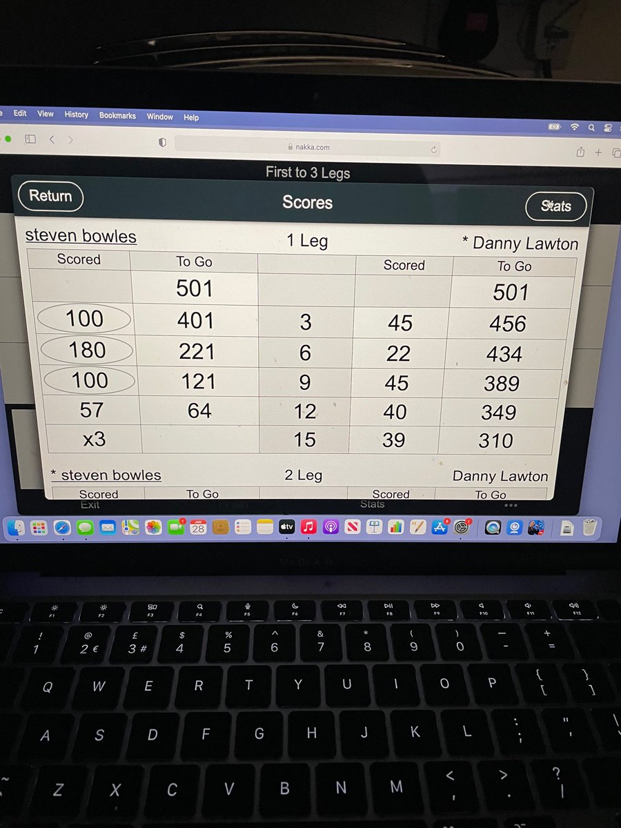 Well happy with this 15 dart leg