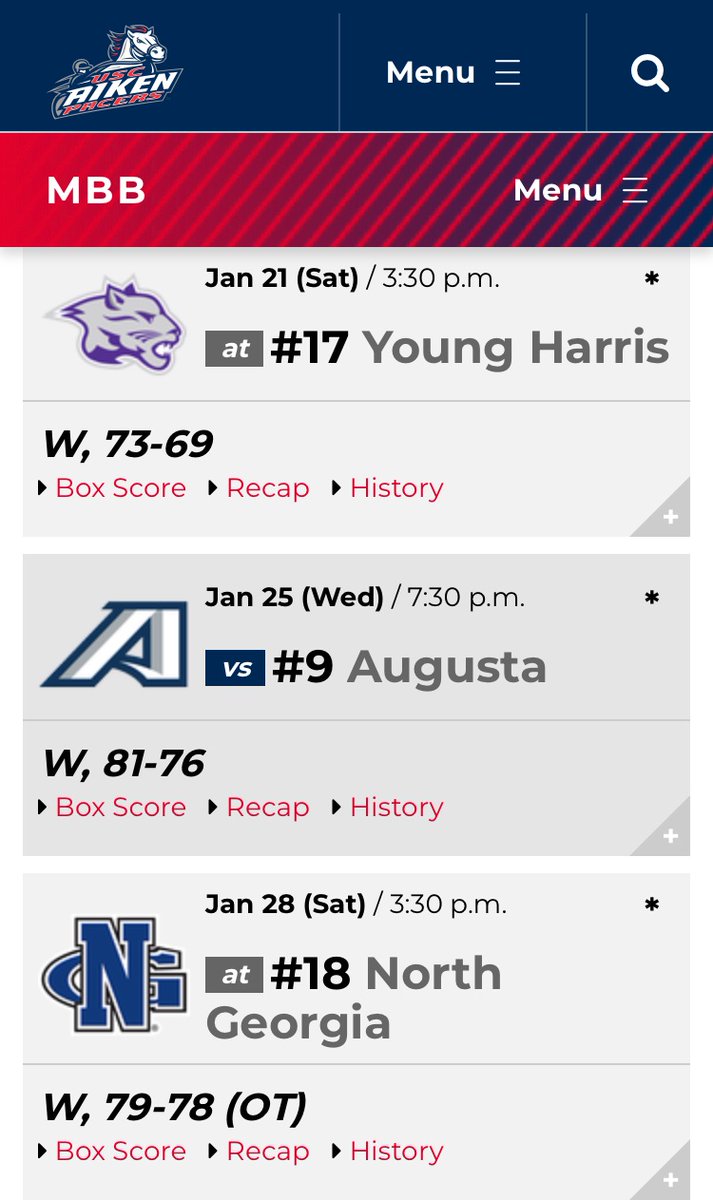 bkeberl's tweet image. Three straight Top-2️⃣0️⃣ “W”s for @USCAikenMBB. Rank ‘em @NABC1927 (@NCAADII) 👀🏀