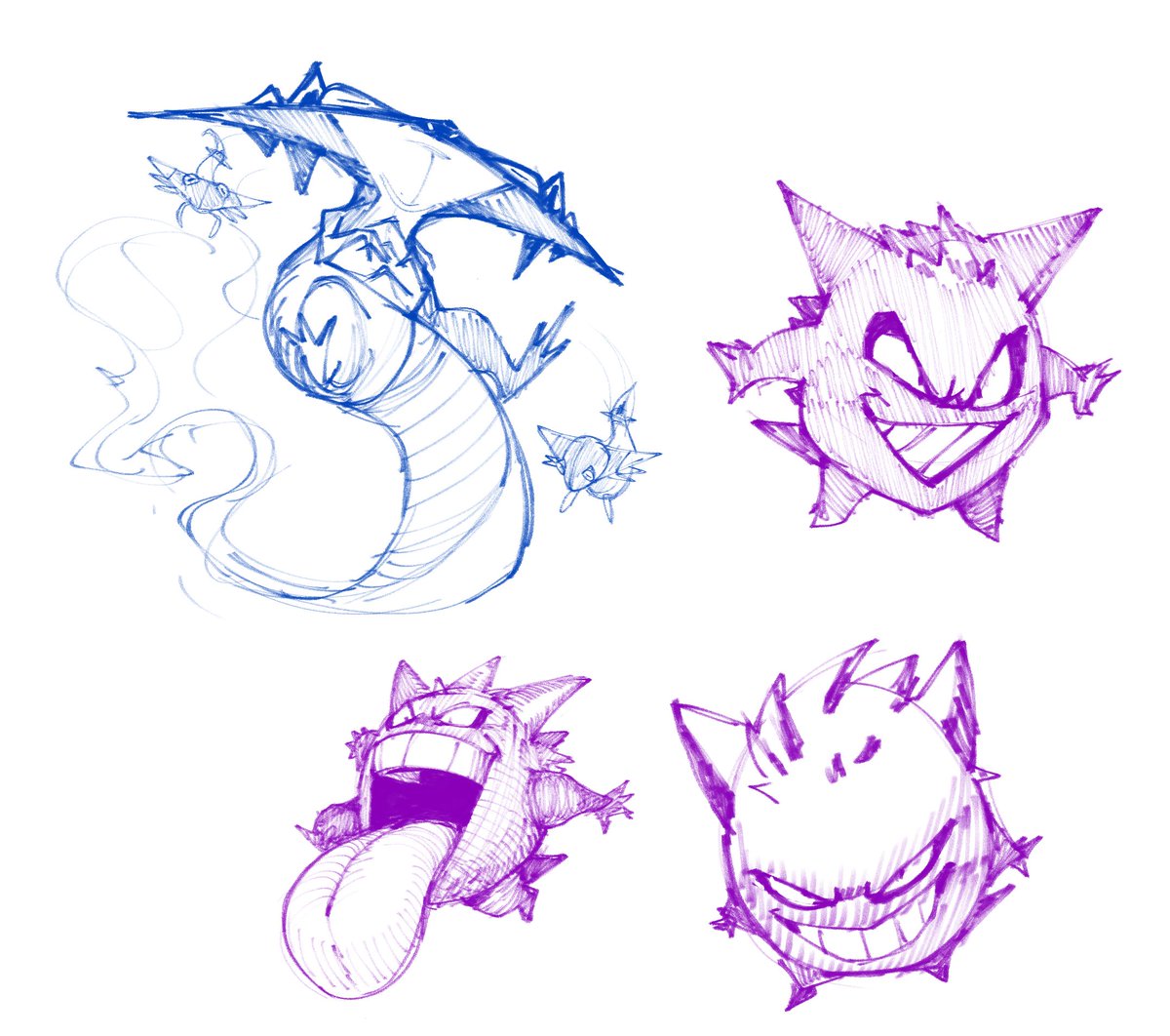 「gengar doodle reposts (ghost type is my 」|RATFのイラスト