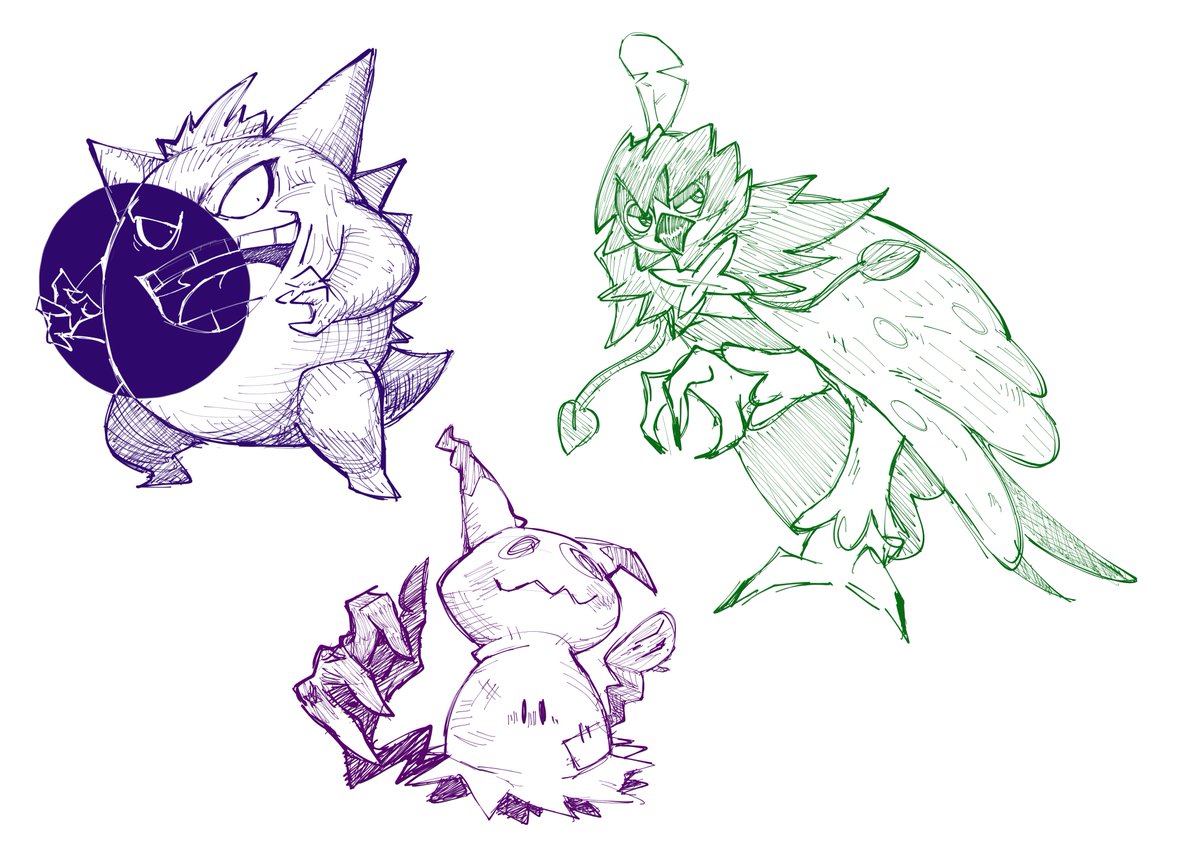 「gengar doodle reposts (ghost type is my 」|RATFのイラスト
