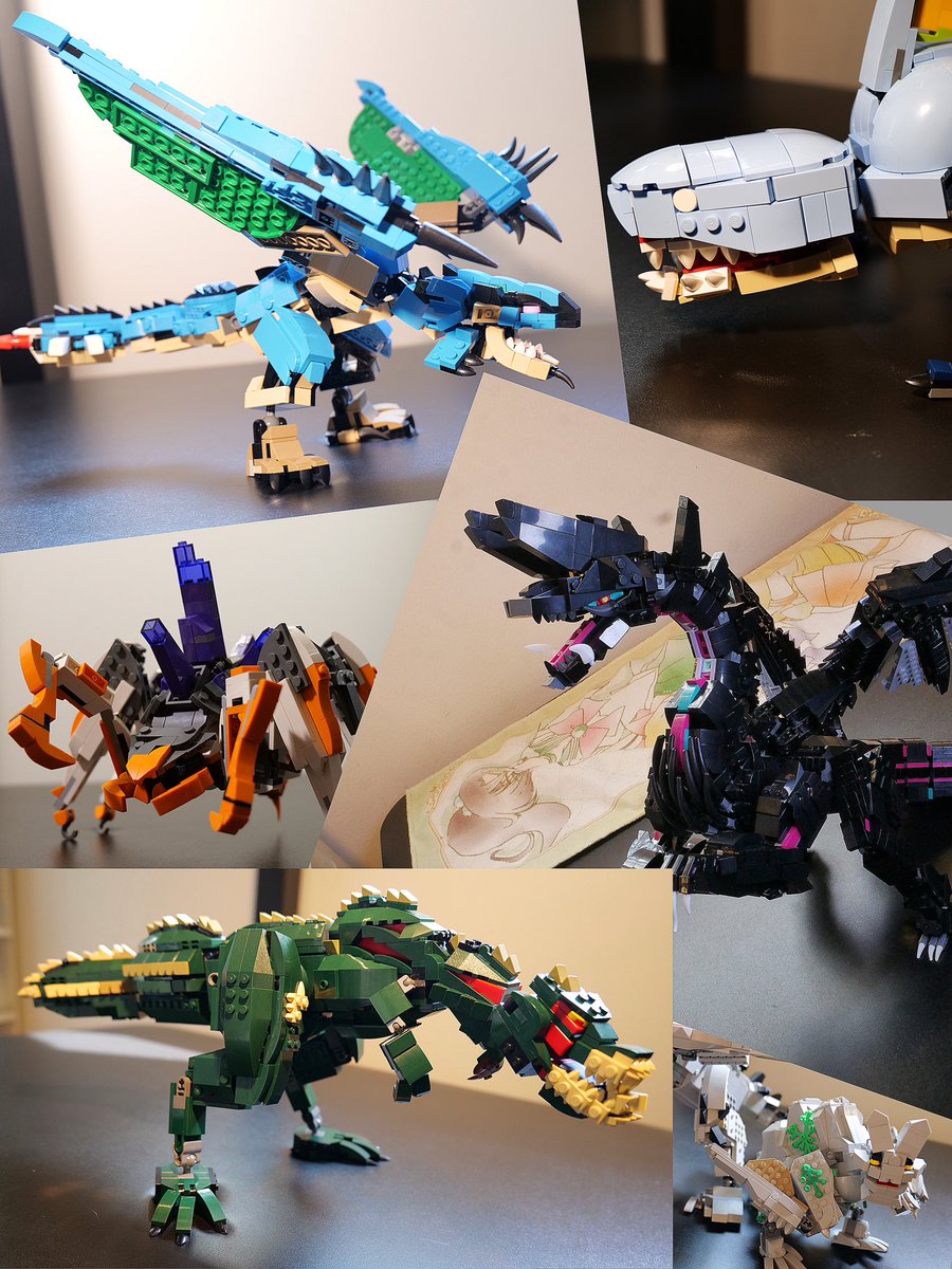 For #InternationalLegoDay I’m showing off some of my favourite Monster Hunter builds that I haven’t made instructions for yet!

patreon.com/pikminjake

A preview of what’s to come! Soon I’ll have every single Monster* from the series built and instructions made!