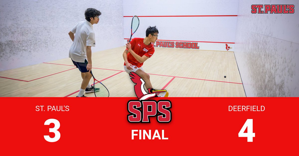 St. Paul's School Squash (@spssquash) on Twitter photo An epic battle today between two top New England programs. Deerfield got the win with a 3-2 win in the last match on court. Great squash all around. <a href="/deerfieldteams/">Deerfield Athletics</a> <a href="/spsathletic/">St. Paul's School Athletics (NH)</a> An epic battle today between two top New England programs. Deerfield got the win with a 3-2 win in the last match on court. Great squash all around. <a href="/deerfieldteams/">Deerfield Athletics</a> <a href="/spsathletic/">St. Paul's School Athletics (NH)</a>