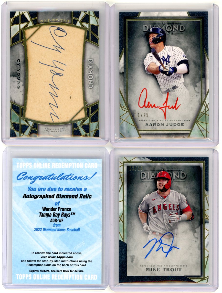 SCCTradingCards's tweet photo. This case of 2022 Topps Diamond Icons was loaded! Check out these cards Tyler pulled for Jim!

Join Tyler's Breaks here : https://t.co/eQGzT7B1fQ

#TylerPullsFire #SteelCityBreakRoom @Topps https://t.co/0QSd2XpEtP