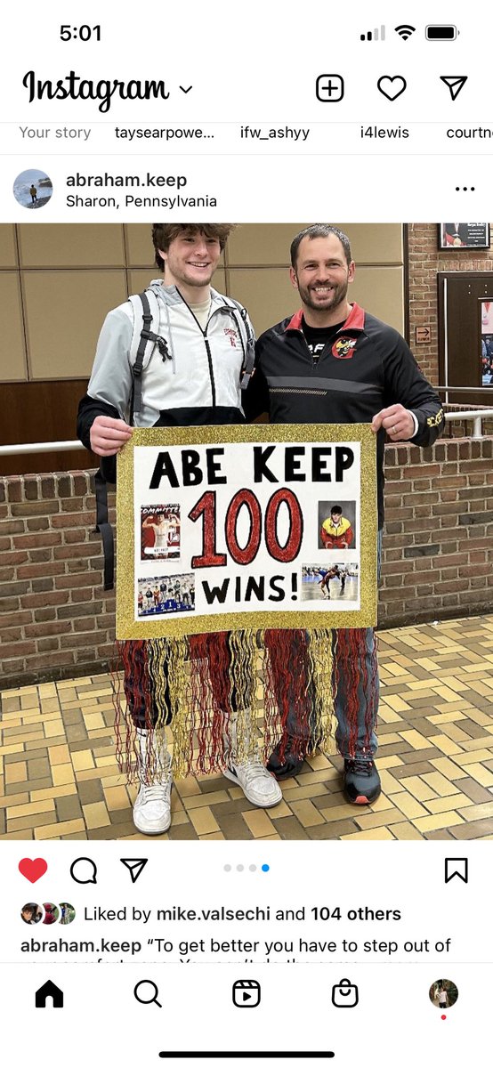 Congratulations to Abe Keep on his 100th win in a storied career! 🔴🟡🤼