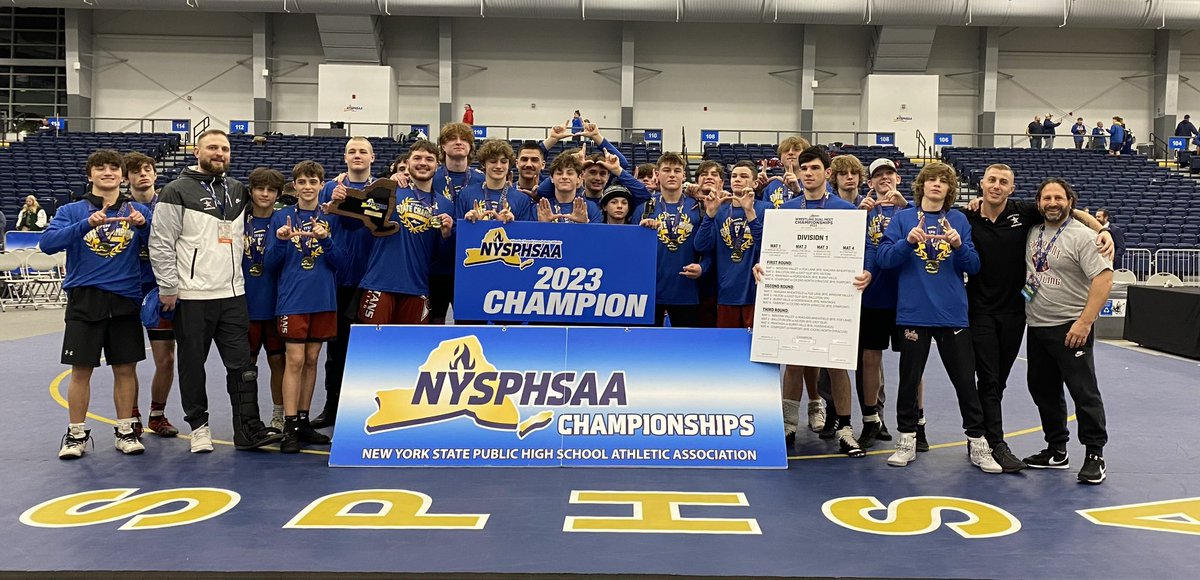 Congratulations to the Division 1 #nysphsaa dual meet wrestling state champs, Starpoint!