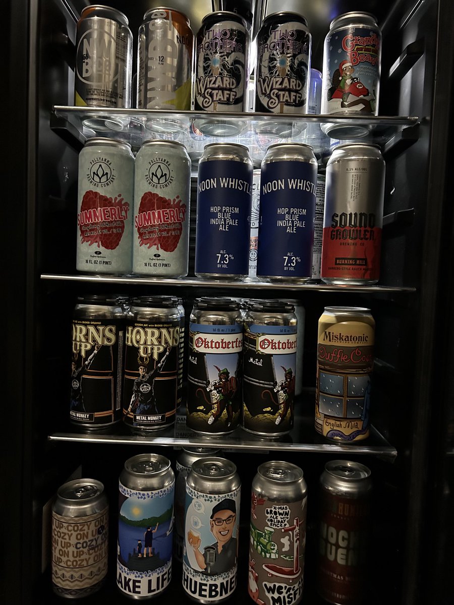 ⁦<a href="/IllinoisBeer/">Illinois Craft Brewers Guild</a>⁩ here’s my fridge. Getting a little low need to get out an replenish.