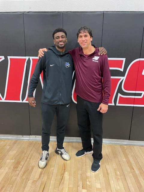 WahawkBoysHoops's tweet photo. One a Wahawk, always a Wahawk! Great to see former players square-off today as Culver-Stockton played Grandview. #TheStandard https://t.co/xJmzfcpGU1