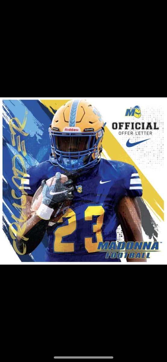 After a great visit i’m blessed to say i’ve received a offer from Madona university <a href="/MUCrusadersFB/">Madonna Football</a> <a href="/Money_McCants10/">Gerald D. McCants</a> <a href="/JavidJames8/">Beon_WR</a> <a href="/DakotaFootball/">Dakota Football</a>