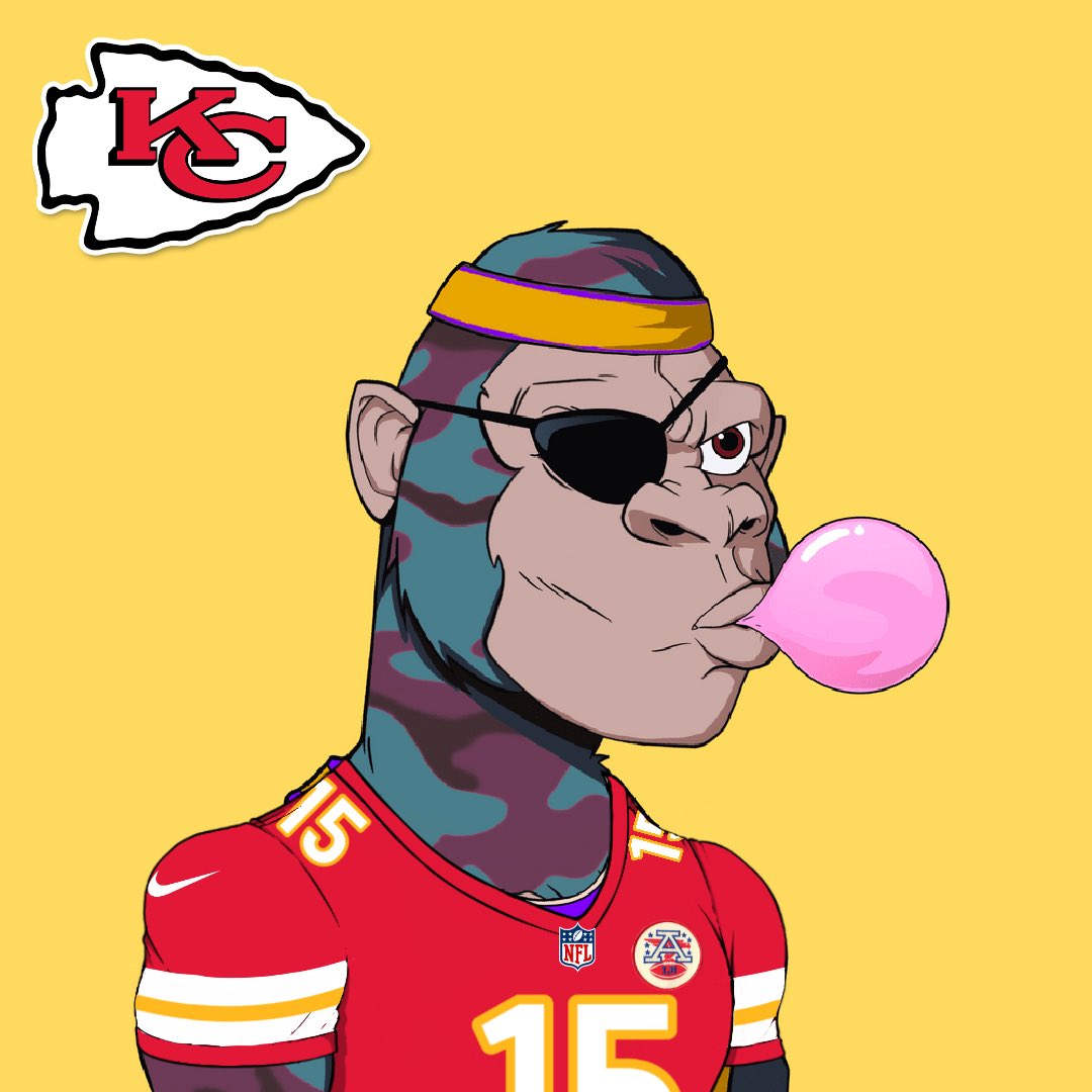 The100ClubRKL's tweet photo. GM @RumbleKongs 
Are You a @NFL fan?
Wether You support @Bengals @49ers @Chiefs or @Eagles this Sunday, our wardrobe has some awesome additions ❗️
Dress up Your Kong with the team that you think will win it all, only in our Discord❗️
Change PFPs and comment Your team below ⬇️ https://t.co/963Kzo5zvo