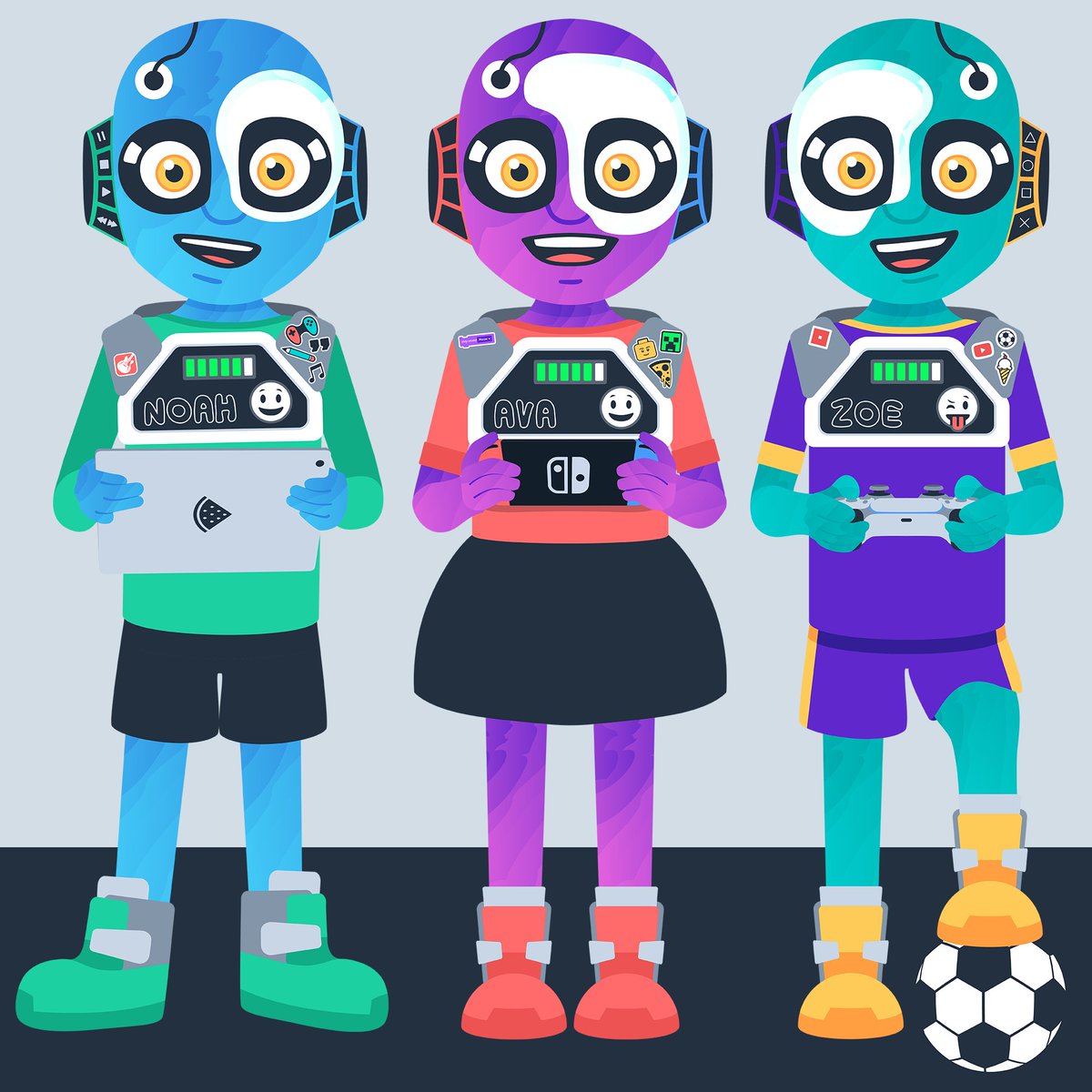Illustrated a set of characters and scenes for Inform and Empower's digital incursion 'Adventures Online'. A program to teach primary students to be aware, clever, kind and brave online citizens.

cassandrecollins.com/2023/01/29/adv…

#MakingLearningFun #school #illustration  #characterdesign