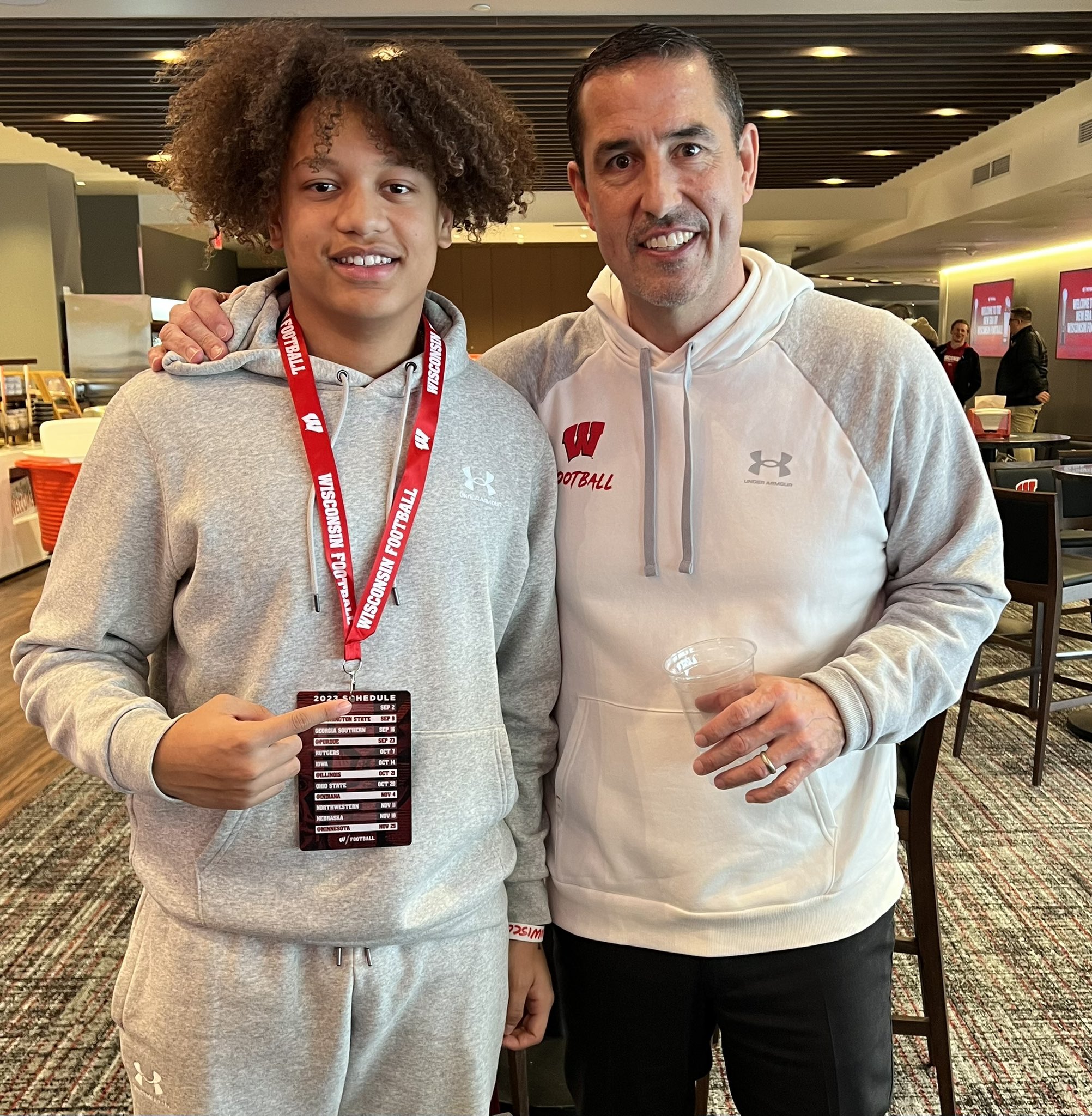 2024 recruit Jaiden Spearman and Luke Fickell